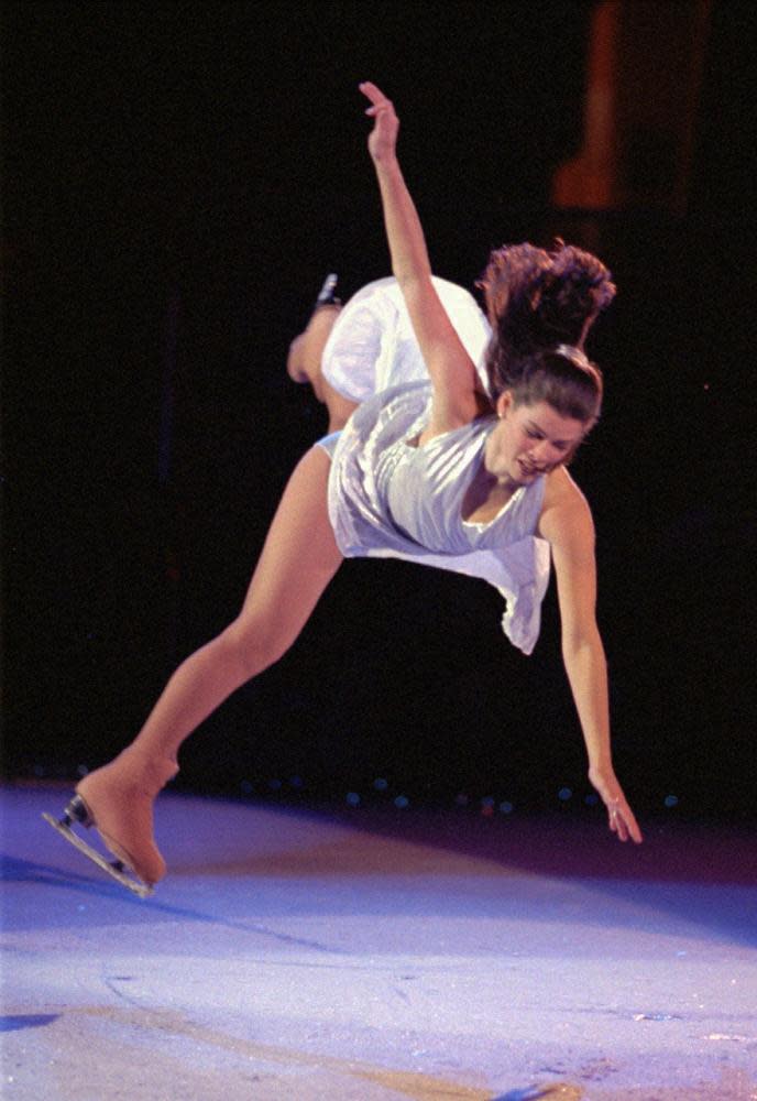 Nancy Kerrigan performs during the Festival on Ice skating extravaganza in Las Vegas in 1995.