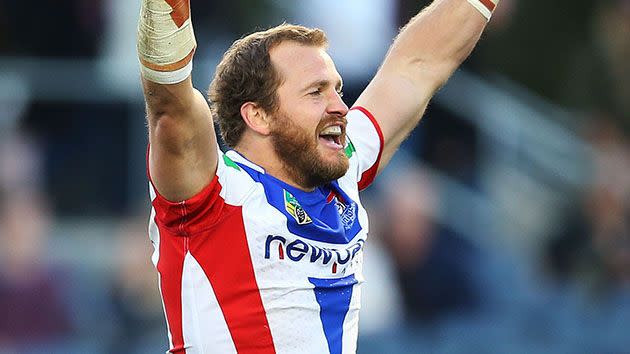 Clint Newton during his return to Newcastle. Image: Getty