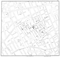 Old street map of London