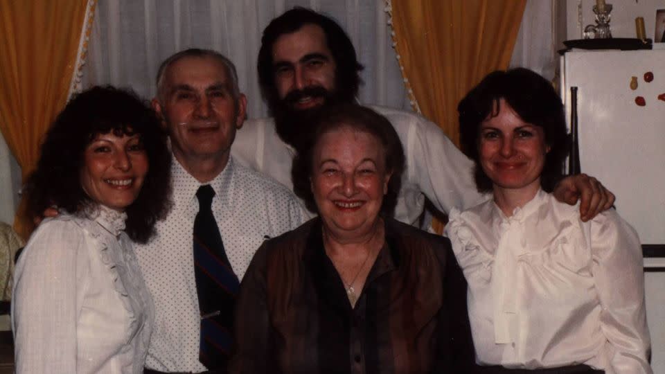 Elana, right, and her biological mother Franziska (Franka), center, with her husband Yoseph Bursztajn and her other children, Mike and Diane, in 1981. - Courtesy Elana Milman