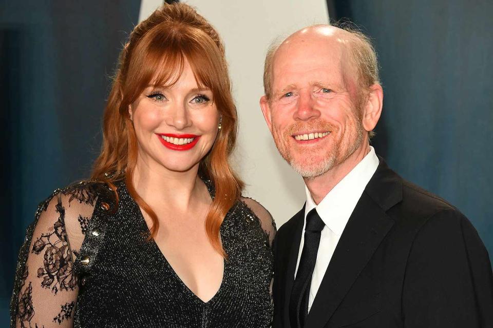 <p>Daniele Venturelli/WireImage</p> Bryce Dallas Howard and Ron Howard attend the 2020 Vanity Fair Oscar Party
