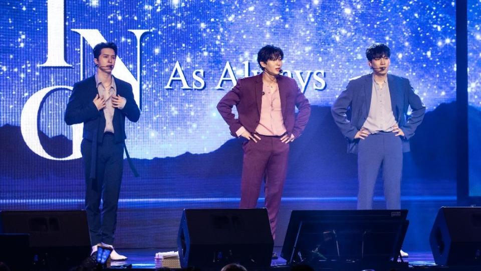 KEN（左起）、LEO、HYUK昨在台演出。（圖／ON INN ASIA提供）