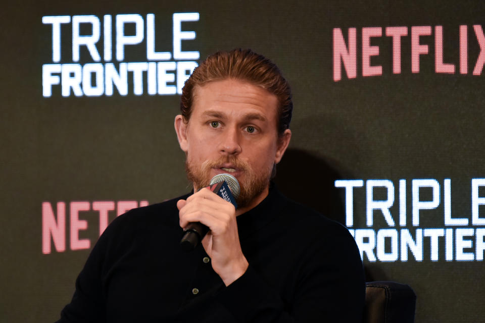 Star of “Triple Frontier” Charlie Hunnam at a press conference with Asian media on 9 March 2019 at Marina Bay Sands. (Photo: Iman Hashim for Yahoo Lifestyle Singapore)