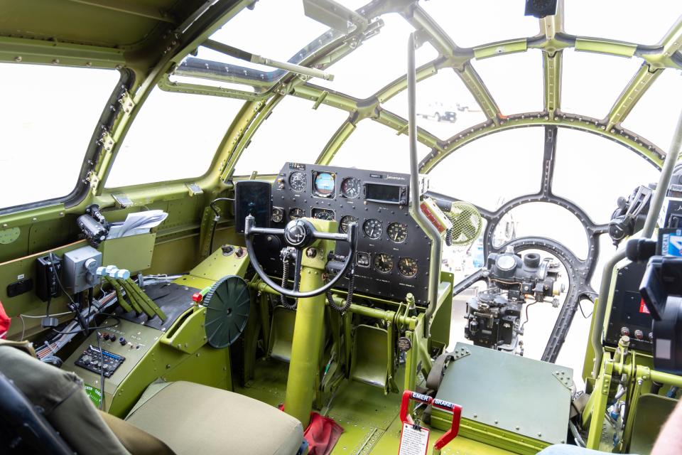 The cockpit of the B-29 Doc - a model which inspired George Lucas's design of the Millennium Falcon in "Star Wars" - is available for tours during Lunken Airport Days.