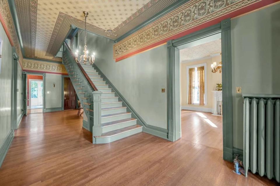 A view of the entryway into the historic home at 431 West 3rd St. The home is currently up for sale.