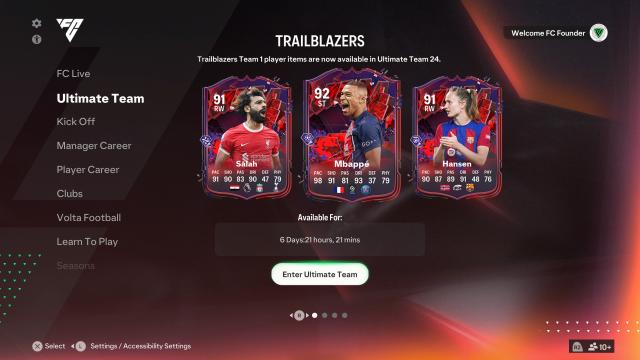 Kylian Mbappé Trailblazers EA FC 24 - 92 - Rating and Price