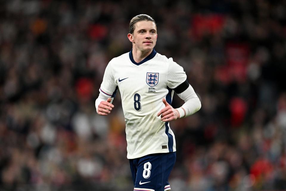 Gallagher could have a chance to partner Declan Rice for England at Euro 2024 (The FA via Getty Images)