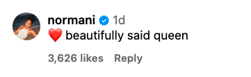 "beautifully said queen"