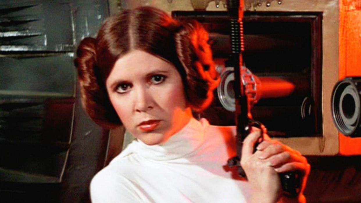  Carrie Fisher as Leia in Star Wars. 