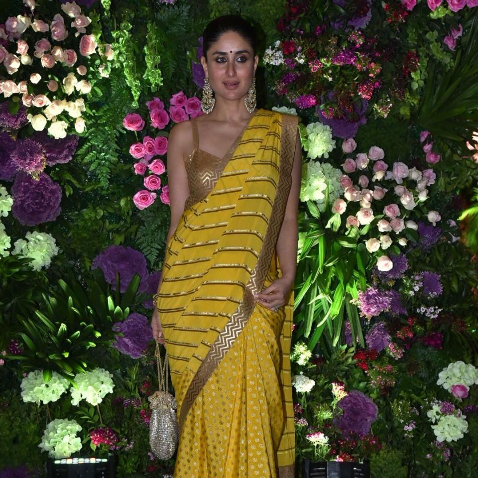 Kareena Kapoor stuns in a yellow saree. 