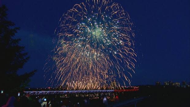 Edmonton's annual Canada Day fireworks were cancelled last year due to the pandemic. (Rick Bremness/CBC - image credit)