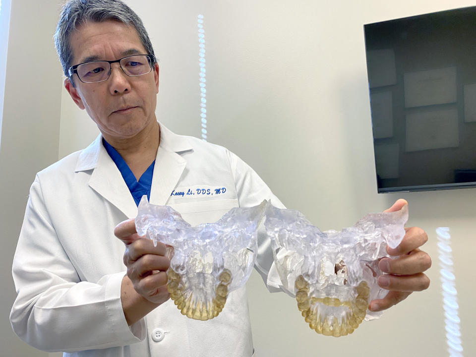 Dr. Kasey Li, a California maxillofacial surgeon, who has examined about 10 patients fitted with the AGGA and reviewed dental scans of five more, describes it as a 
