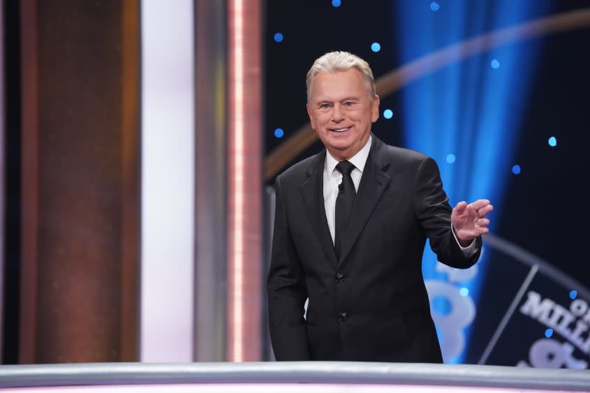 Pat Sajak hosting "Wheel of Fortune"