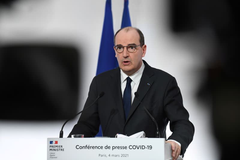 French Prime Minister Castex holds news conference on COVID-19 situation