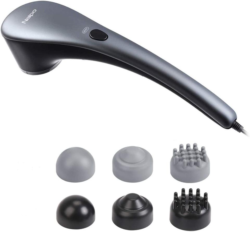 Naipo Handheld Percussion Massager with Heat and Deep Tissue for Muscle Pain Relief