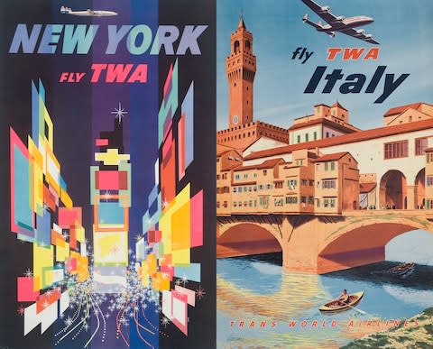 Stylish TWA posters - Credit: GETTY
