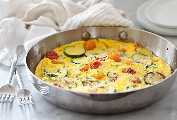 <strong>Get the <a href="https://www.foodiecrush.com/roasted-tomato-and-zucchini-frittata-recipe/" target="_blank" rel="noopener noreferrer">roasted tomato and zucchini frittata recipe</a> by Foodiecrush.</strong>