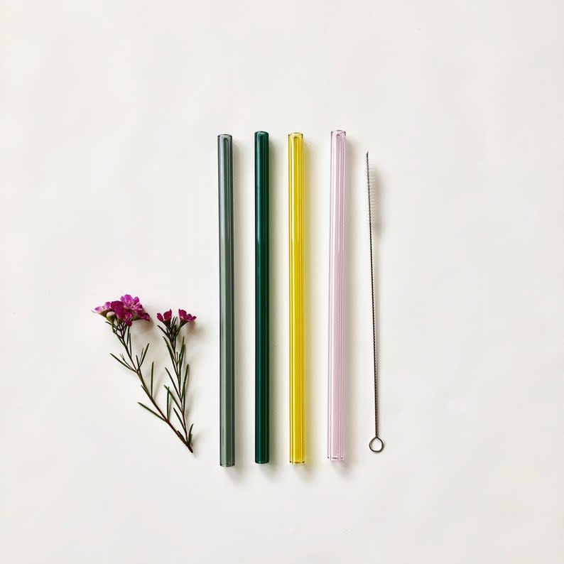 Brook Drabot Glass Reusable Glass Straws  