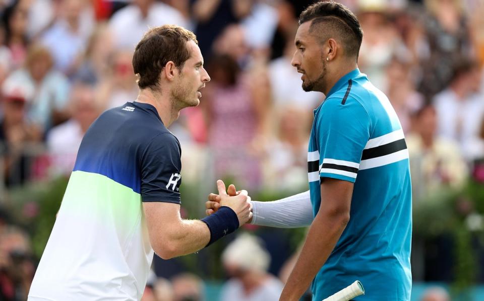 Nick Kyrgios has revealed that Andy Murray tried to help him after noticing signs of self-harm during practice (Getty Images)