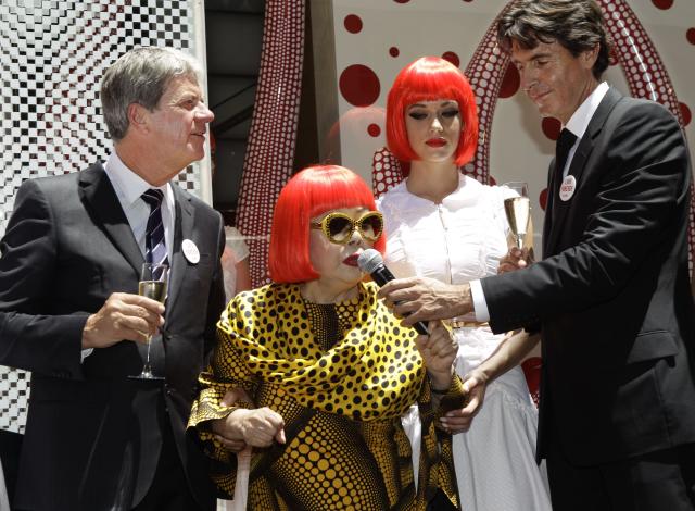 10 July 2012 - New York - A wax figure of Japanese artist Yayoi