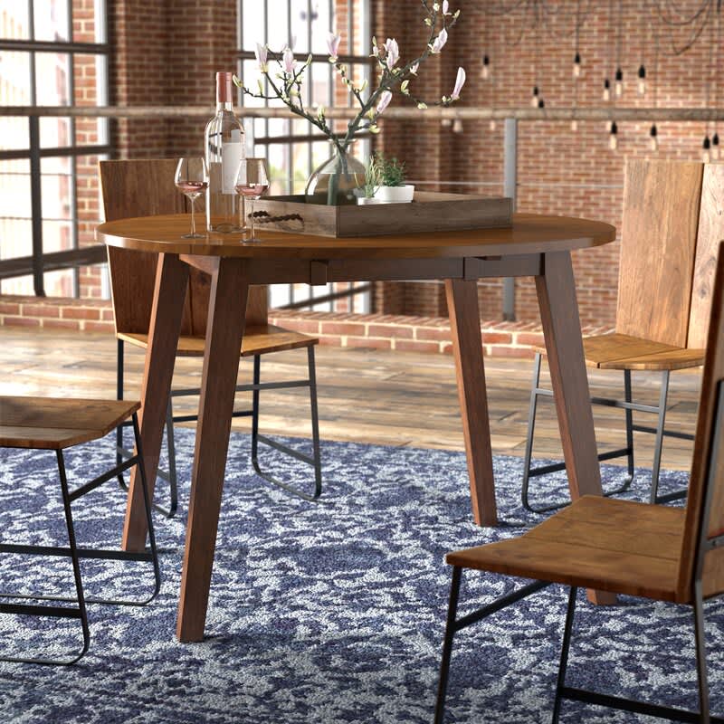 Osya Round Dropleaf Extendable Dining Table