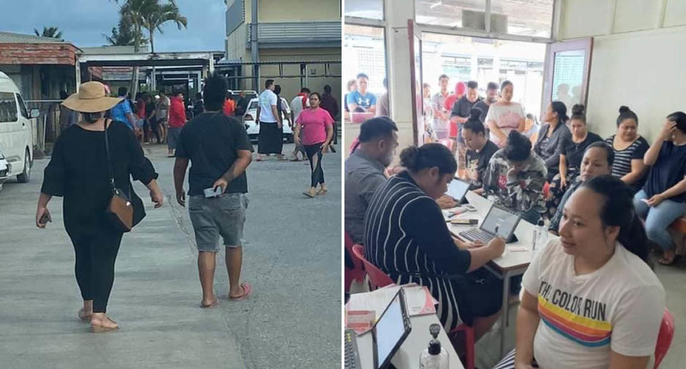 People seen at Vaiola Hospital in Tonga.