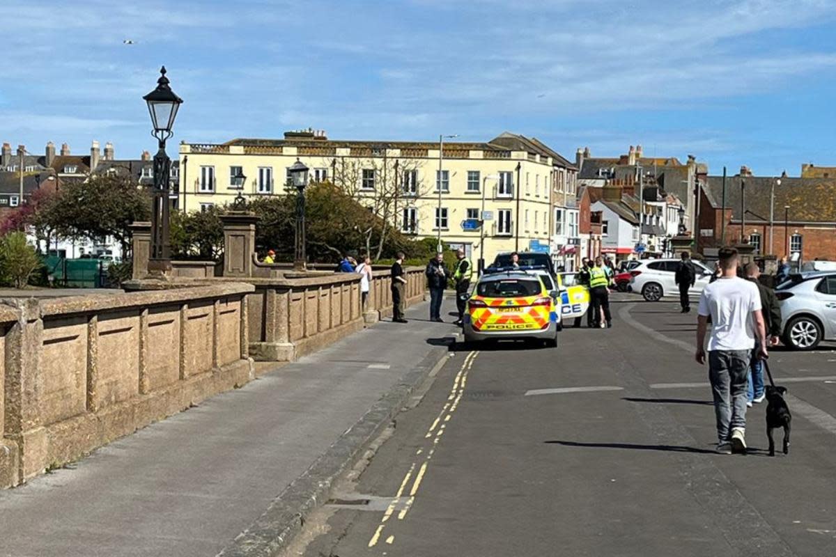 Police officers at Westham Bridge <i>(Image: NQ)</i>