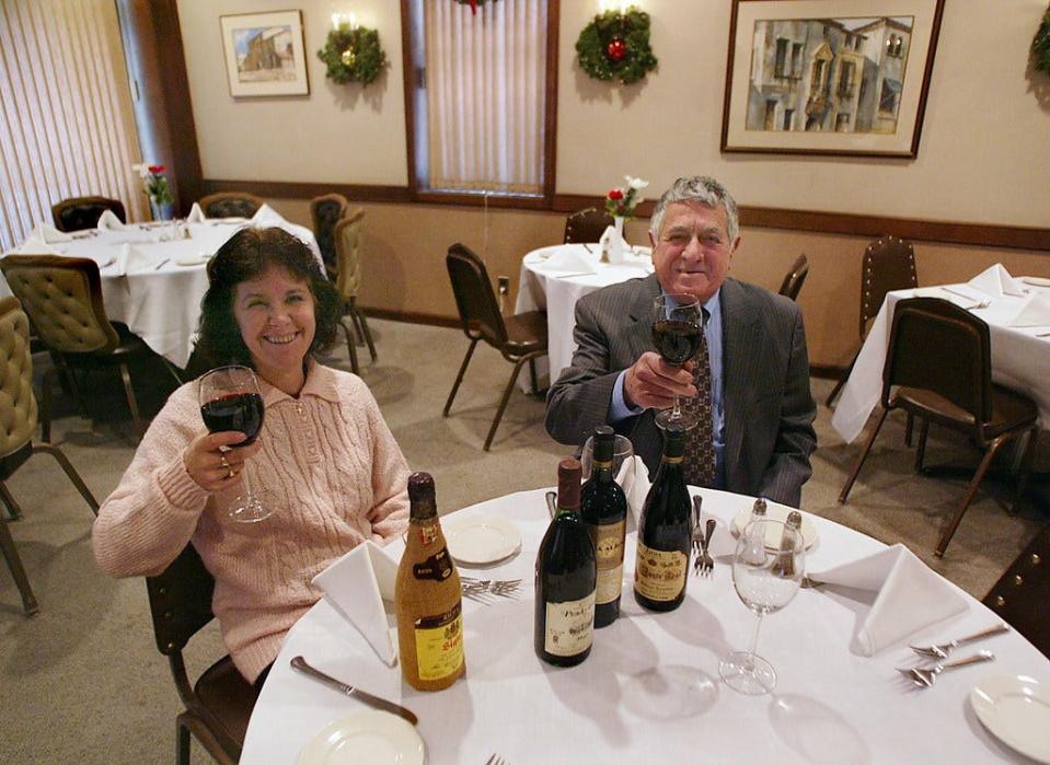 Cathy Gonzalez, and her father, Ignacio Cenicacelaya, owner of the Jai-Alai, photographed on Dec. 13, 2007. Cenicacelaya took the restaurant's cuisine from Basque country in Spain, where he grew up, and named it after the sport developed in his homeland.