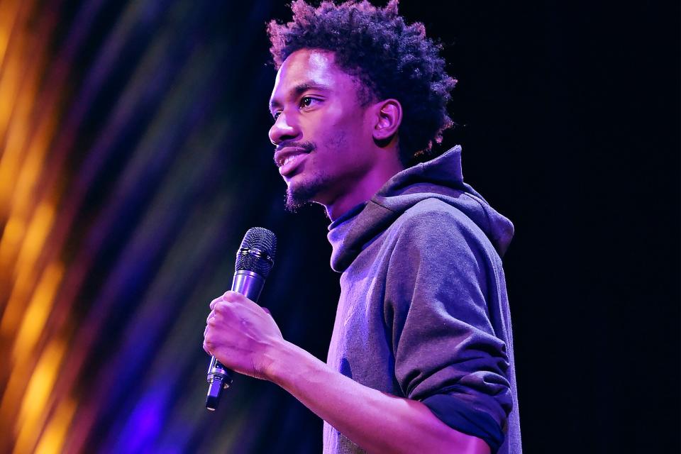 NEW YORK, NY - NOVEMBER 09: Comedian Jak Knight performs onstage during the TBS Comedy Festival 2017 - The Last O.G.'s Presents: A Toast To The O.G.'s Of Comedy With Tracy Morgan &amp; Cedric The Entertainer on November 9, 2017 in New York City. 27441_001 (Photo by Jason Kempin/Getty Images for TBS)