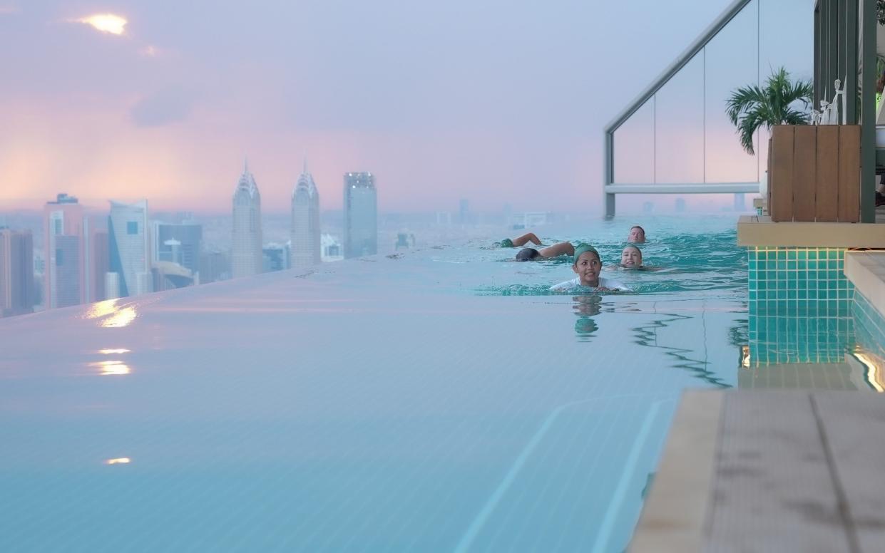 Aura Skypool offers wonderful views of Dubai from 50 storeys up