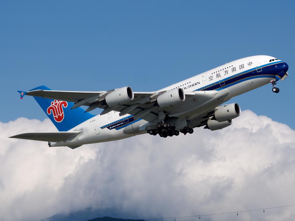 Un Airbus A380 de China Southern Airlines como en el que han ocurrido los hechos (Wikimedia Commons)