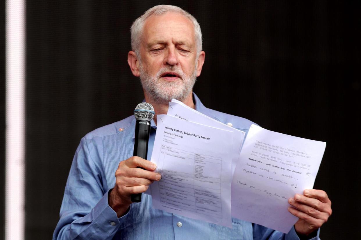 Labour leader Jeremy Corbyn is set to perform at the party's first festival after he delivered a speech at Glastonbury Festival last year: PA Archive/PA Images