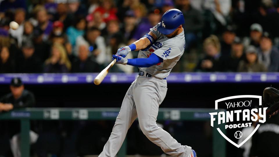 Cody Bellinger #35 of the Los Angeles Dodgers currently leads the majors in home runs. Scott Pianowski and Joe Sheehan discuss the proliferation of home runs and strikeouts and dearth of singles on the latest Yahoo Fantasy Baseball Podcast. (Photo by Justin Edmonds/Getty Images)