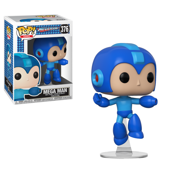 A Pop! figurine of Mega Man.