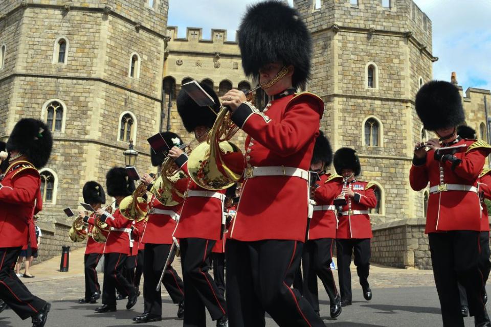 The Changing of the Guard takes place outside of Windsor Castle.