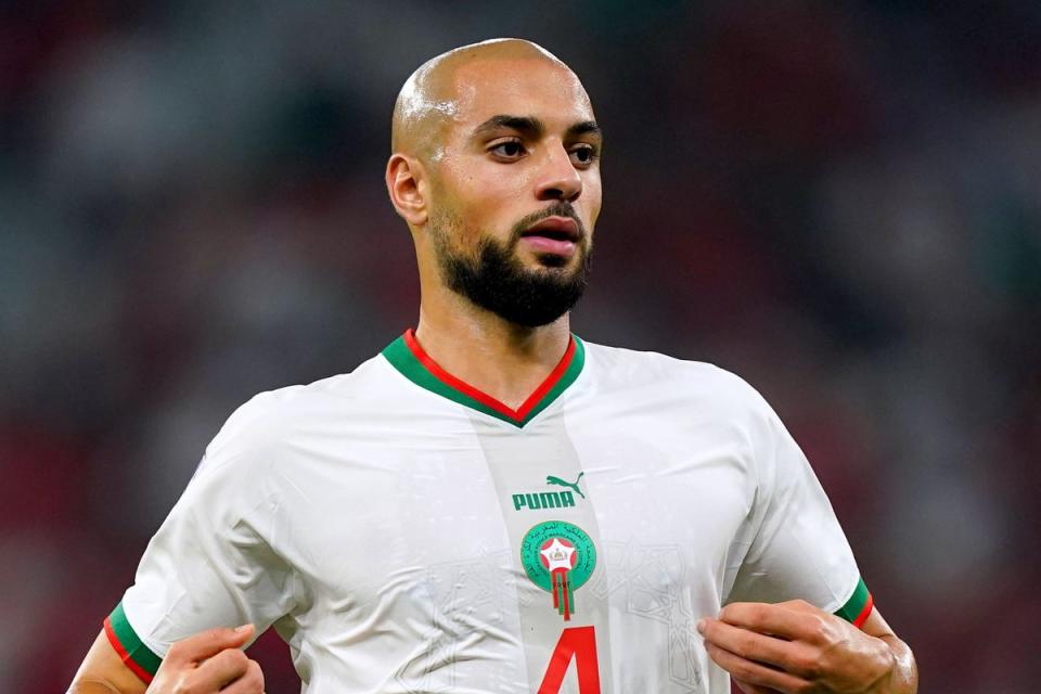 Morocco’s Sofyan Amrabat in action during the World Cup (Mike Egerton/PA)