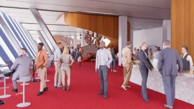 A rendering of the reimagined first balcony for the Keller Auditorium renovation plan