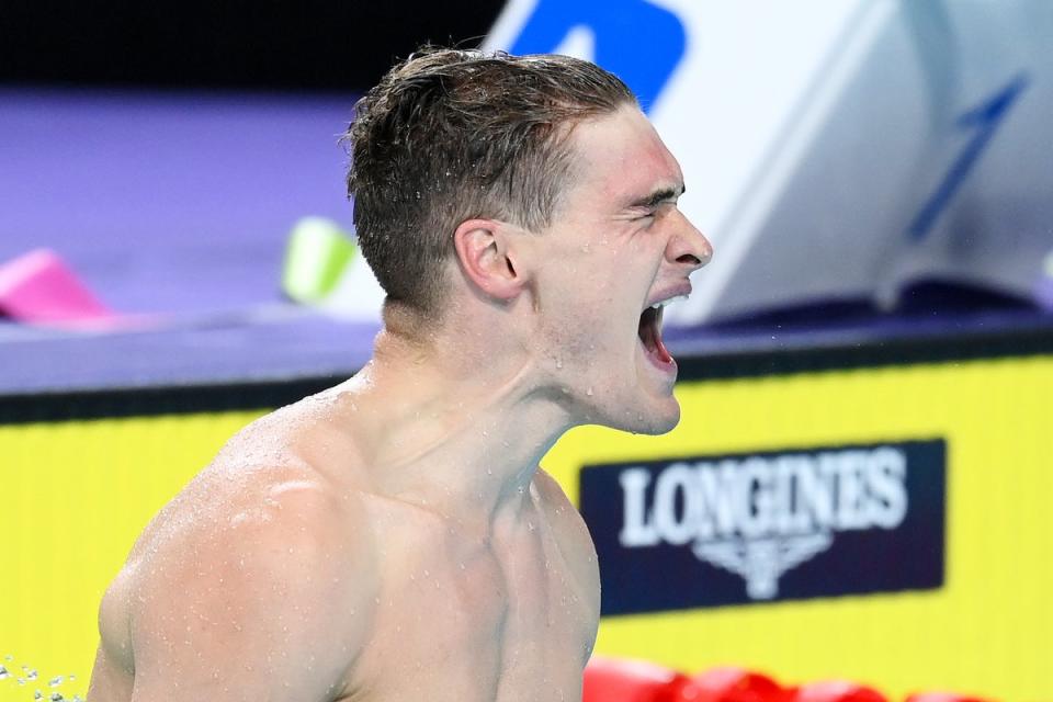 James Wilby celebrates Commonwealth gold (Getty Images)