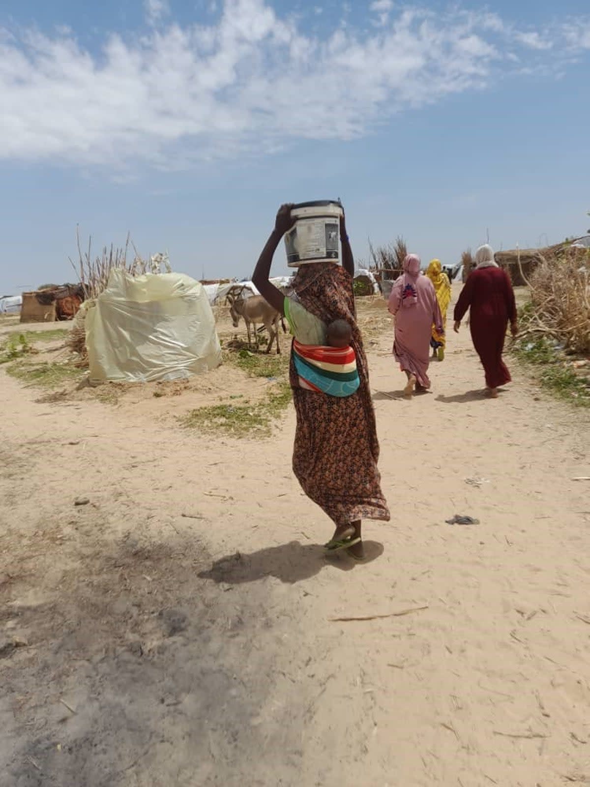 A camp in Adre, Chad, where people have sought refuge after fleeing Sudan (Supplied)