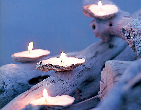 Collect shells on your next beach walk and turn them into these Seashell Candles.