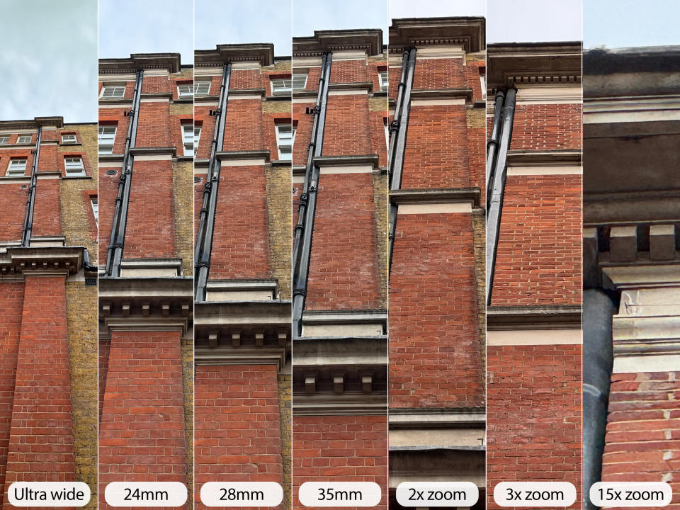 iPhone 15 Pro camera sample bricks range