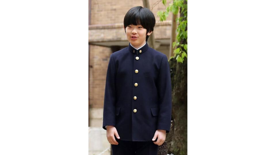 Prince Hisahito in a school uniform