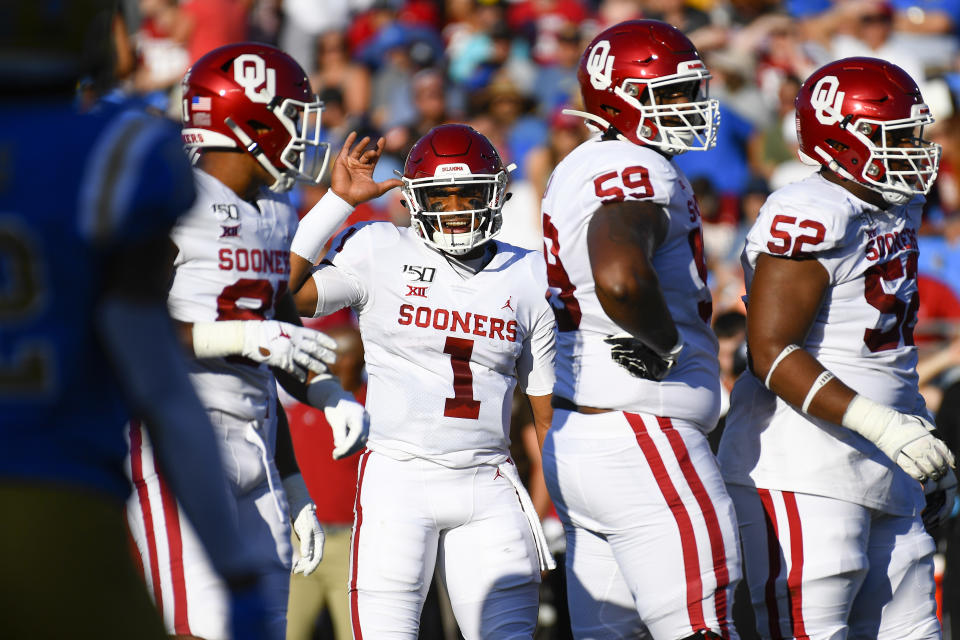 Jalen Hurts and Oklahoma have been the best team in the best conference so far this season. (Getty) 