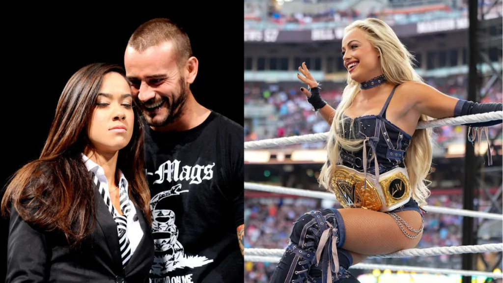 WWE's CM Punk and Liv Morgan and former star AJ Lee