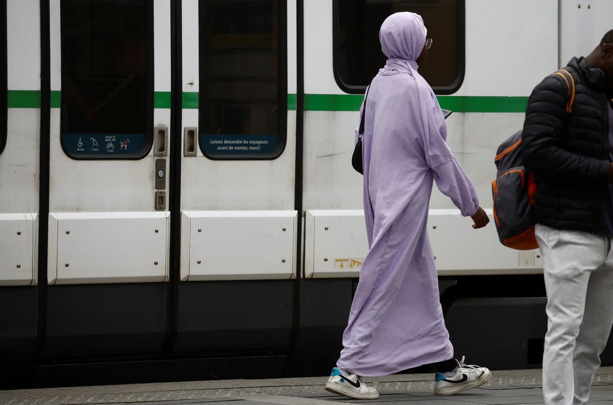 The French education minister reported that almost 300 pupils arrived at school on Monday wearing the abaya (REUTERS)