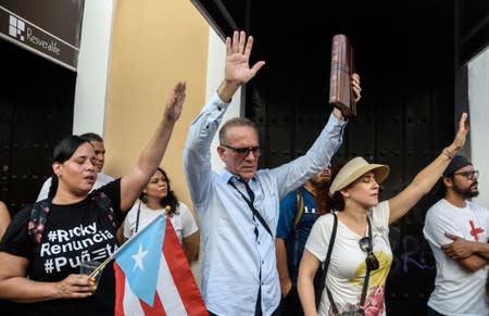 Protests calling for the resignation of Governor Ricardo Rossello in San Juan