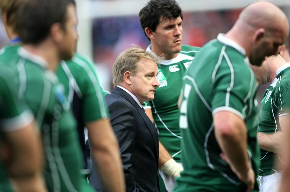 Ireland coach Eddie O'Sullivan stands dejected after the final whistle   (Photo by Julien Behal - PA Images/PA Images via Getty Images)