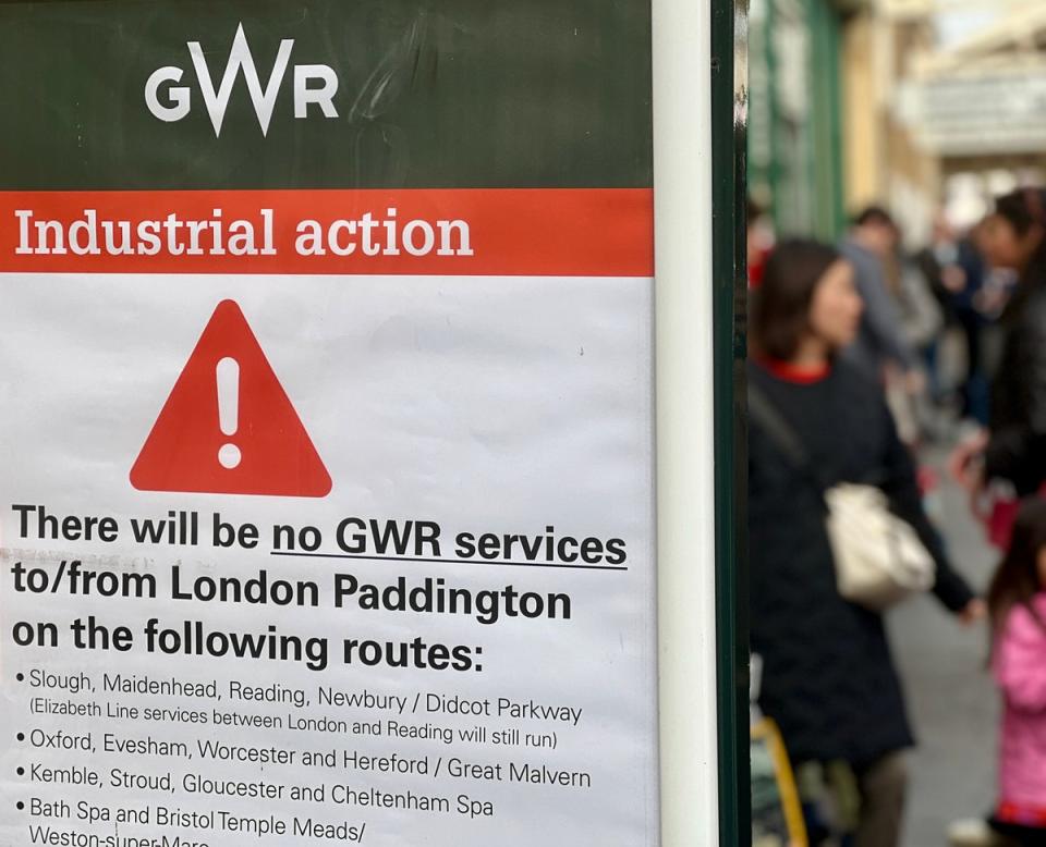 Closing time: GWR poster at Bath station announcing the previous round of stoppages (Simon Calder)