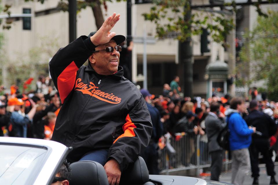 Orlando Cepeda, seen here during the Giants' World Series parade in 2012, has died at the age of 86.