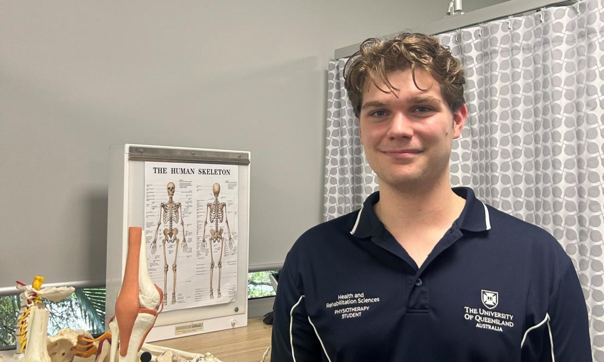 <span>Calum Neish, studying physiotherapy, misses out on Labor’s placement payments including medicine, radiography, veterinary science, occupational therapy and psychology students.</span><span>Photograph: supplied</span>